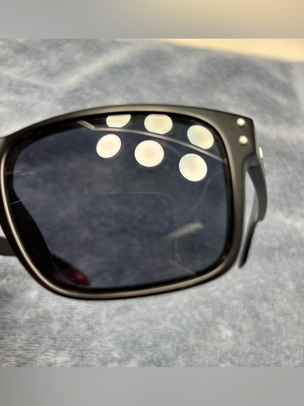 Oakley Black Rectangular Sunglasses for Men